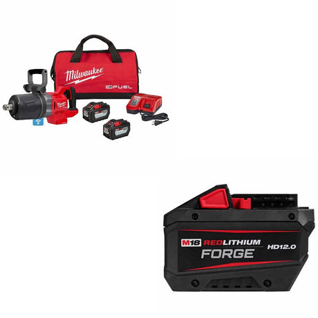 Milwaukee 2868-22HD 1" D?Handle Impact Wrench Kit W/ FREE 48-11-1813 Battery