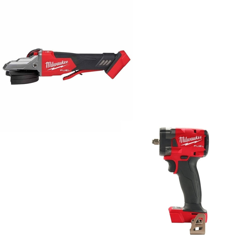 Milwaukee 2886-20 5" Flathead Braking Grinder, Paddle Switch No-Lock W/ FREE 2854-20
