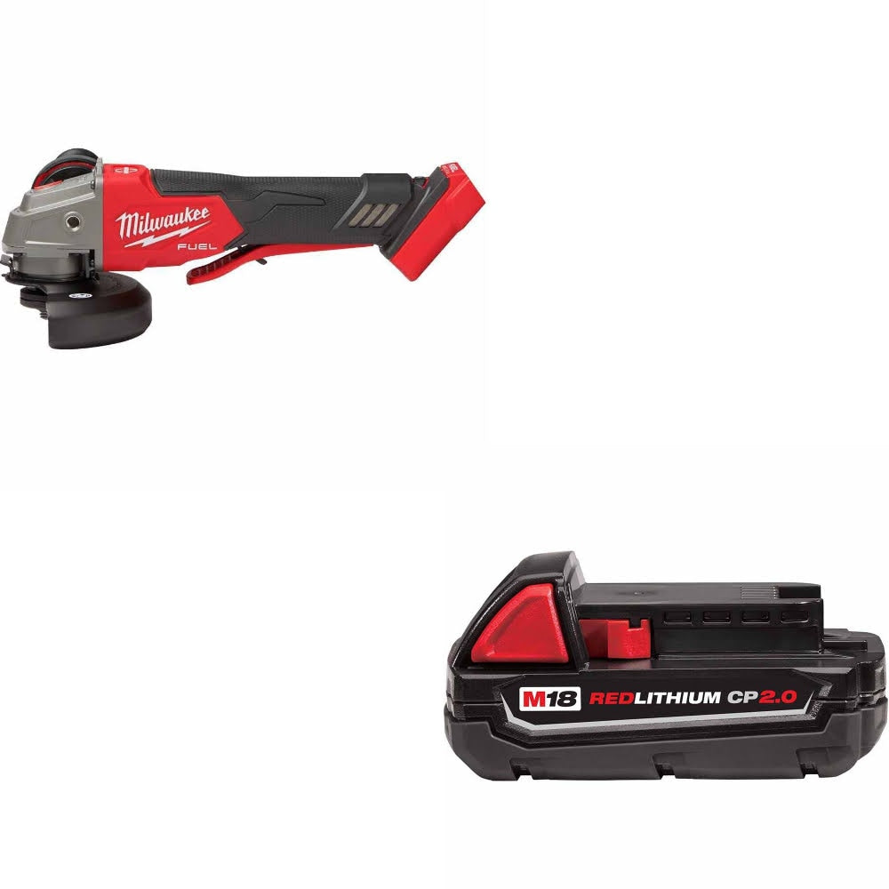 Milwaukee 2888-20 M18 FUEL 4-1/2"/5" Grinder W/ 48-11-1820 M18 2.0 Battery Pack