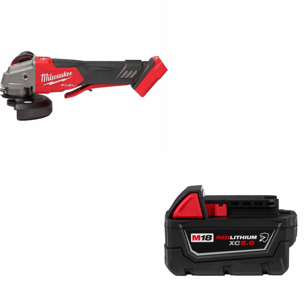Milwaukee 2888-20 M18 FUEL 4-1/2"/5" Grinder W/ 48-11-1850R M18 XC5.0 Battery
