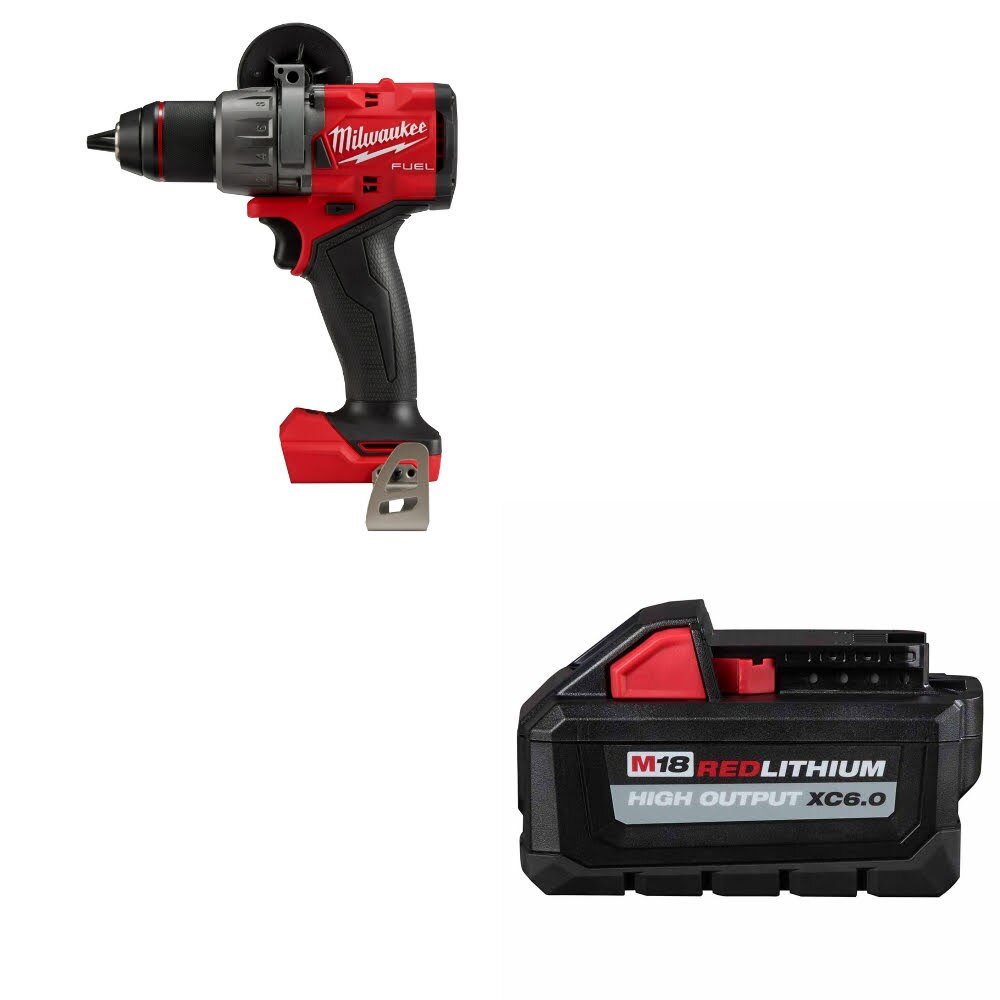 Milwaukee 2904-20 M18 FUEL 1/2" Drill/Driver W/ 48-11-1865 M18 XC6 Battery Pack