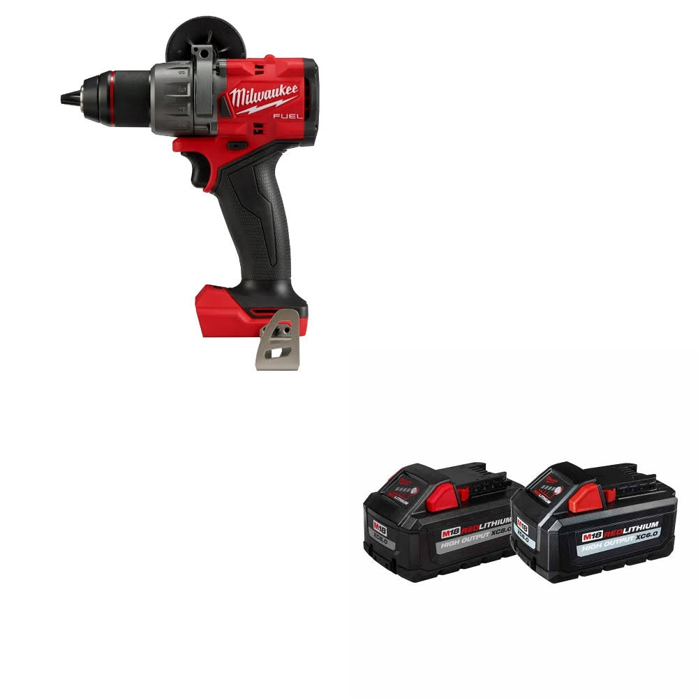 Milwaukee 2904-20 M18 FUEL 1/2" Drill/Driver W/ 48-11-1868 M18 18V Battery, 2Pk