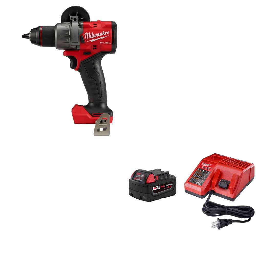 Milwaukee 2904-20 M18 FUEL 1/2" Drill/Driver W/ 48-59-1850 M18 XC5 Starter Kit