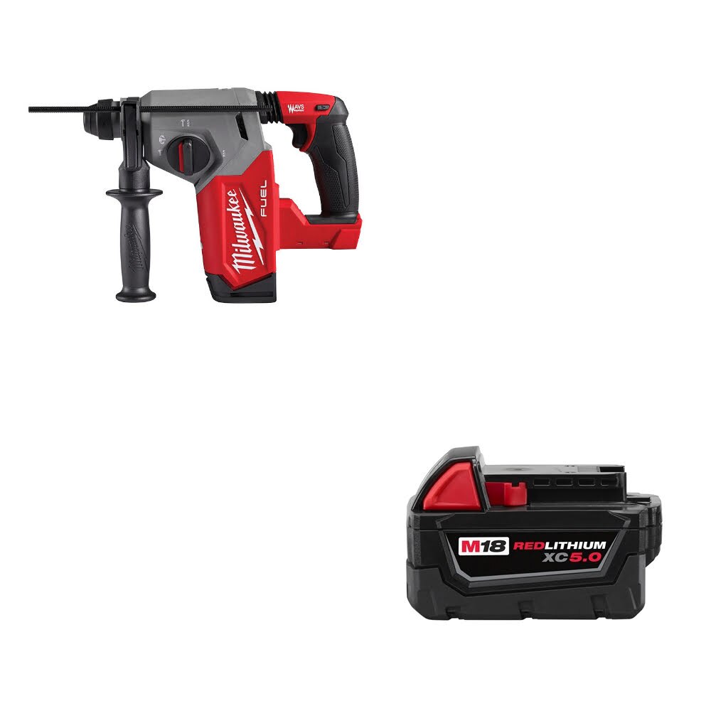 Milwaukee 2912-20 M18 FUEL 1" Rotary Hammer W/ FREE 48-11-1850 M18 XC5.0 Battery