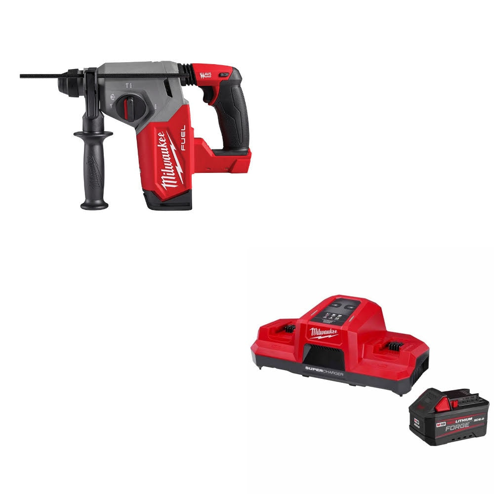 Milwaukee 2912-20 M18 FUEL 1" Rotary Hammer W/ 48-59-1861 M18 18V Starter Kit