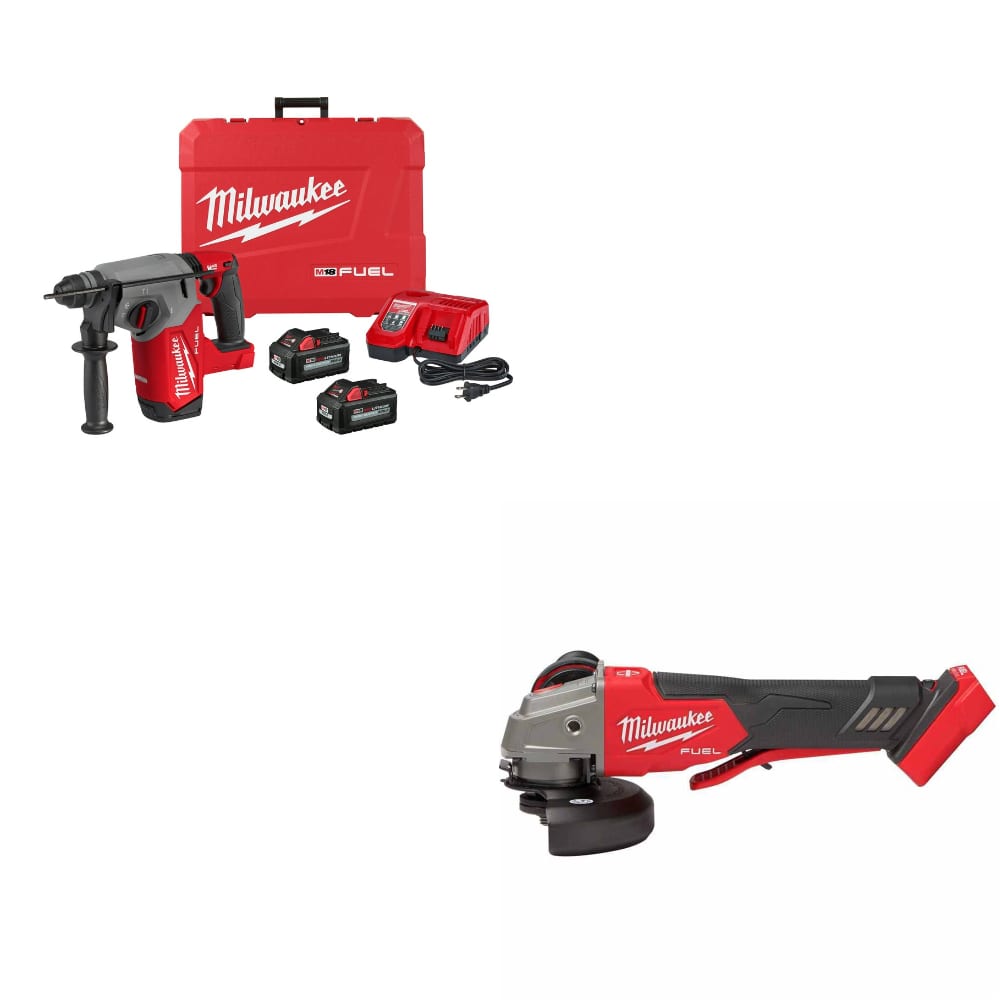 Milwaukee 2912-22 M18 FUEL Rotary Hammer Kit W/ FREE 2888-20 M18 FUEL Grinder