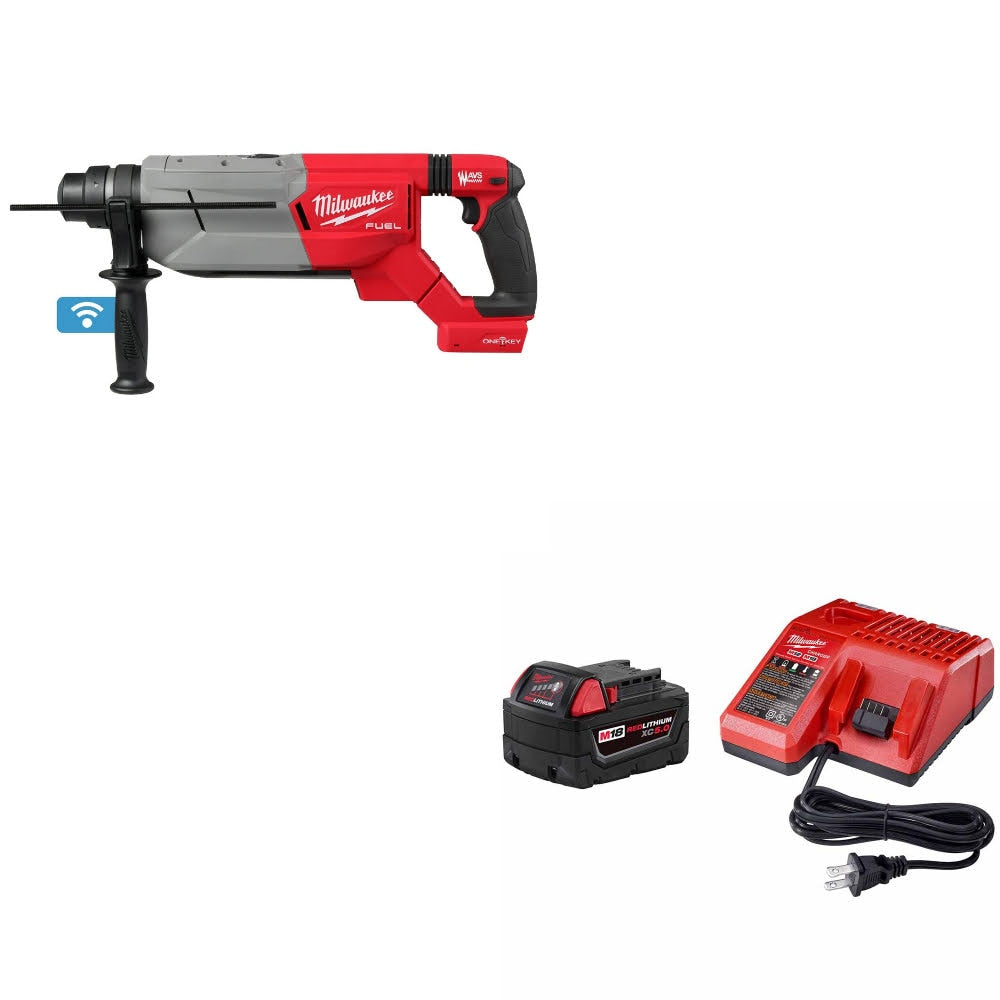 Milwaukee 2916-20 M18 FUEL 1-1/4" Rotary Hammer W/ 48-59-1850 M18 Starter Kit