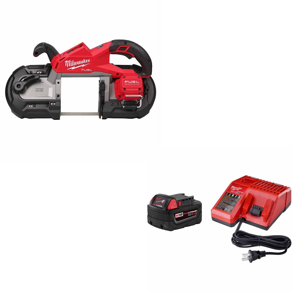Milwaukee 2929-20 M18 FUEL Deep Cut Band Saw W/ 48-59-1850 M18 XC5.0 Starter Kit