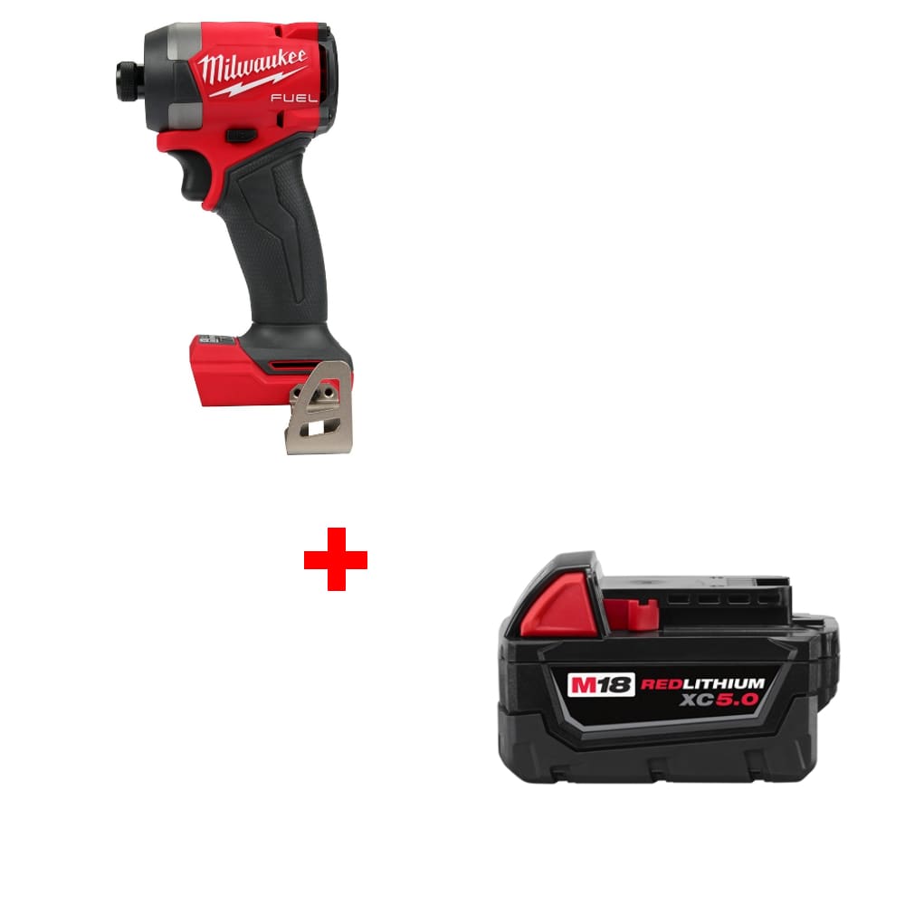 Milwaukee 2953-20 M18 FUEL Hex Impact Driver w/ FREE 48-11-1850 M18 Battery Pack