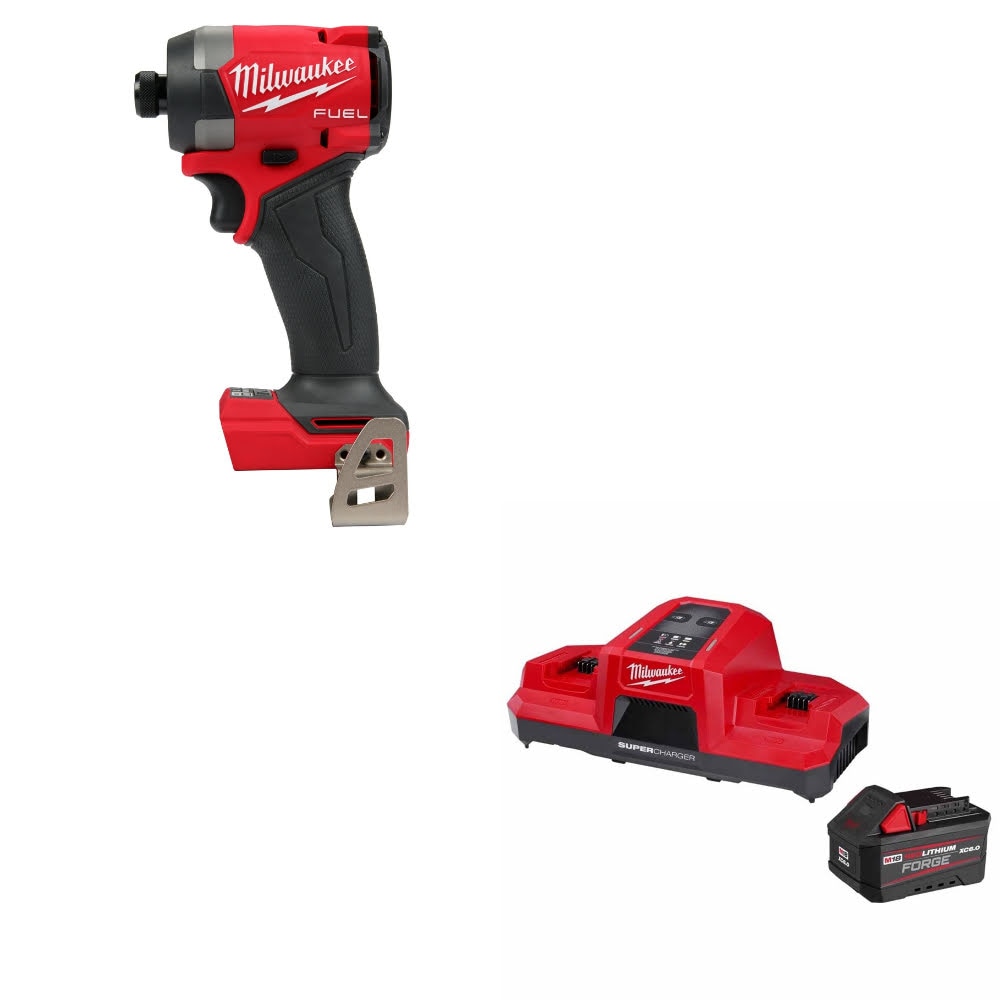Milwaukee 2953-20 M18 FUEL 1/4" Impact Driver W/ 48-59-1861 M18 18V Starter Kit