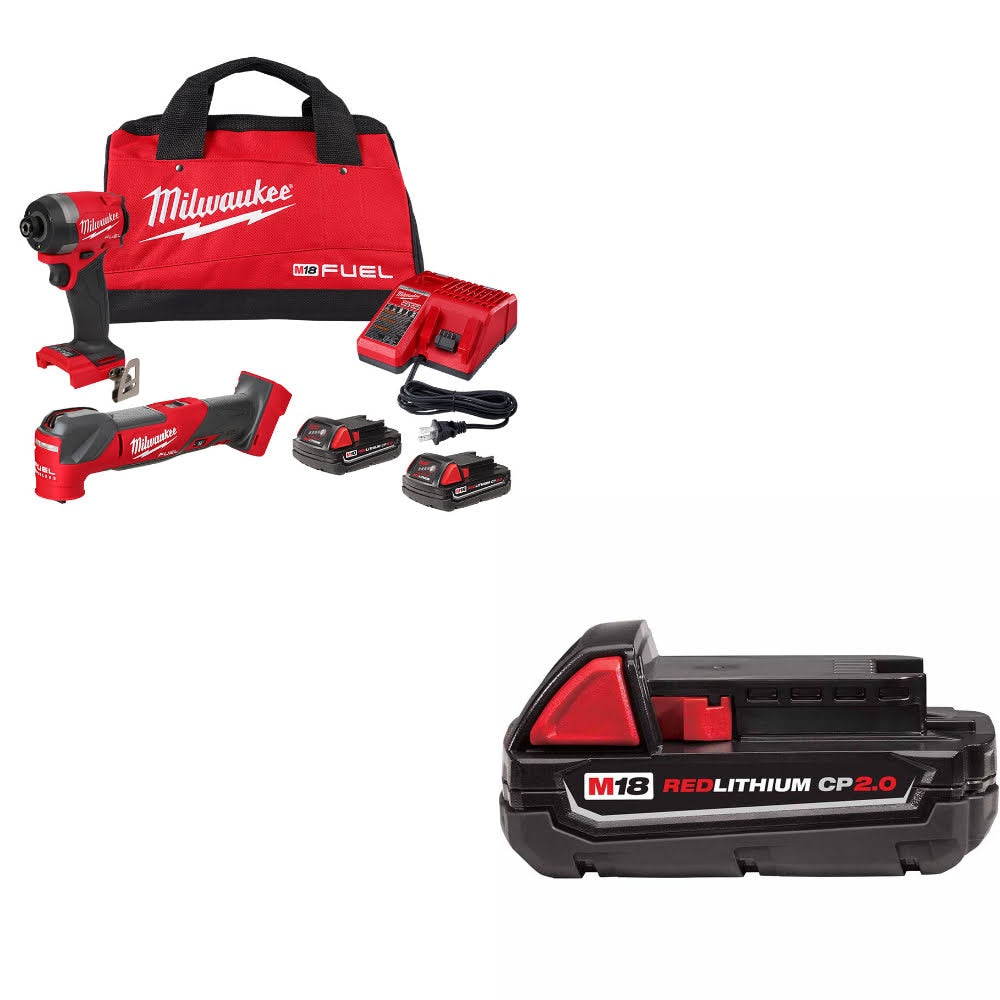 Milwaukee 2953-22MT M18 FUEL 2-Tool Combo Kit W/ 48-11-1820 M18 2.0 Battery Pack