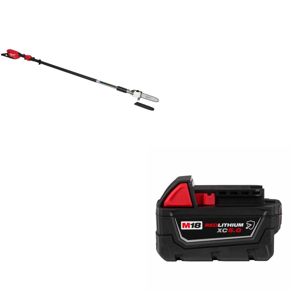Milwaukee 3013-20 M18 FUEL Telescoping Pole Saw W/ 48-11-1850R M18 XC5.0 Battery