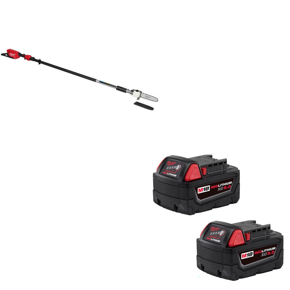 Milwaukee 3013-20 M18 FUEL Pole Saw W/ 48-11-1852 M18 XC5.0 Battery, 2 Pack