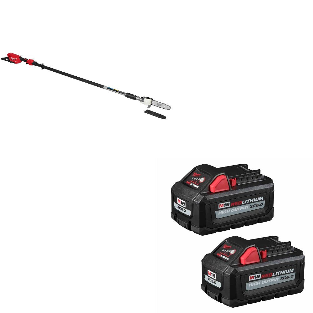 Milwaukee 3013-20 M18 FUEL Pole Saw W/ 48-11-1862 M18 XC6.0 Battery, 2 Pack