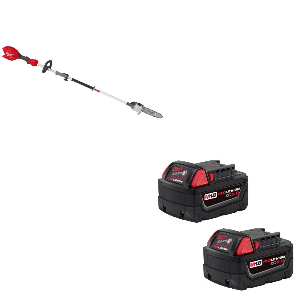Milwaukee 3016-20PS M18 FUEL Pole Saw W/ 48-11-1852 M18 XC5.0 Battery, 2 Pack
