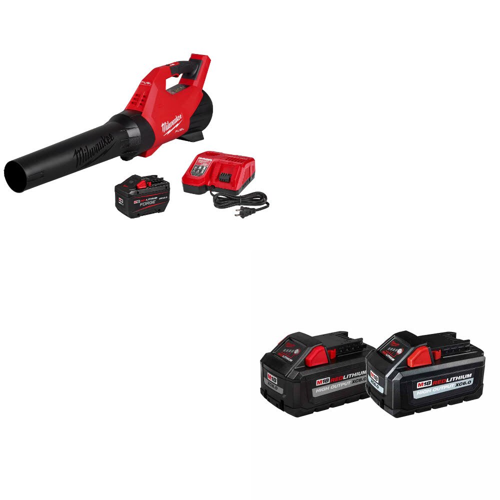 Milwaukee 3017-21HD M18 FUEL Blower Kit W/ 48-11-1868 M18 18V Battery, 2 Pack