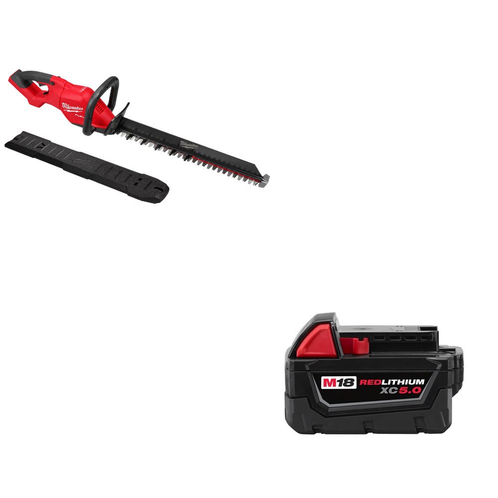 Milwaukee 3033-20 M18 FUEL 24" Hedge Trimmer W/ 48-11-1850 M18 XC5 Battery Pack