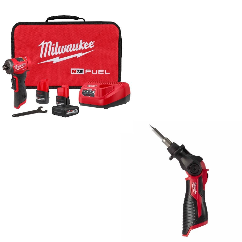 Milwaukee 3485-22 Right Angle Die Grinder Kit W/ FREE 2488-20 Soldering Iron
