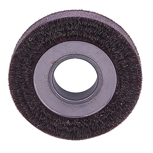 Weiler 35160 6" Wide Encapsulated Crimped Wire Wheel, .0118, 2" A.H.