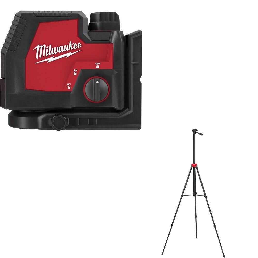 Milwaukee 3522-21 Green Cross Line & Plumb Laser Kit W/ FREE 72" Tripod