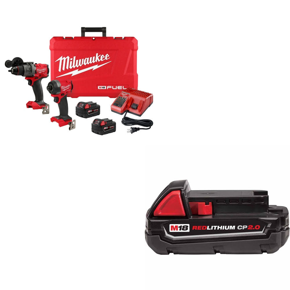 Milwaukee 3697-22 M18 FUEL 2-Tool Combo Kit W/ 48-11-1820 M18 2.0 Battery Pack