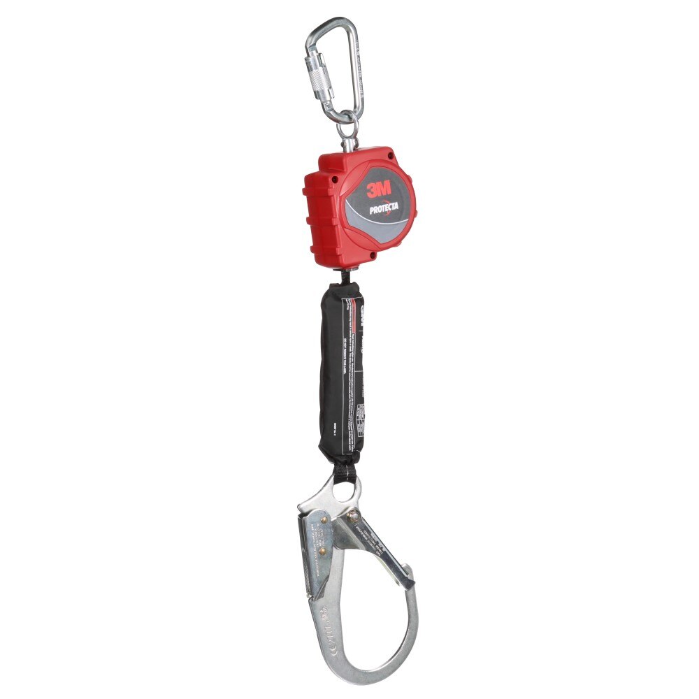 DBI Sala 3100515 Protecta SLR Self-Retracting Lifeline with Carabiner, Web, Steel Rebar Hook, 11'