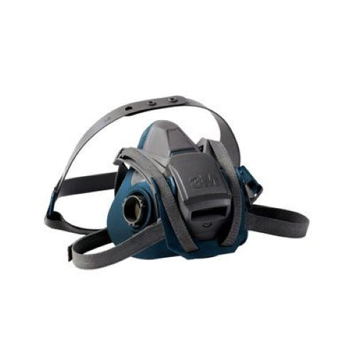 3M 49492 6503QL Rugged Comfort Quick Latch Half Facepiece Reusable Respirator, Large, Gray, Silicone Face Seal, Bayonet Connection, Cool Flow Valve (7000128241)