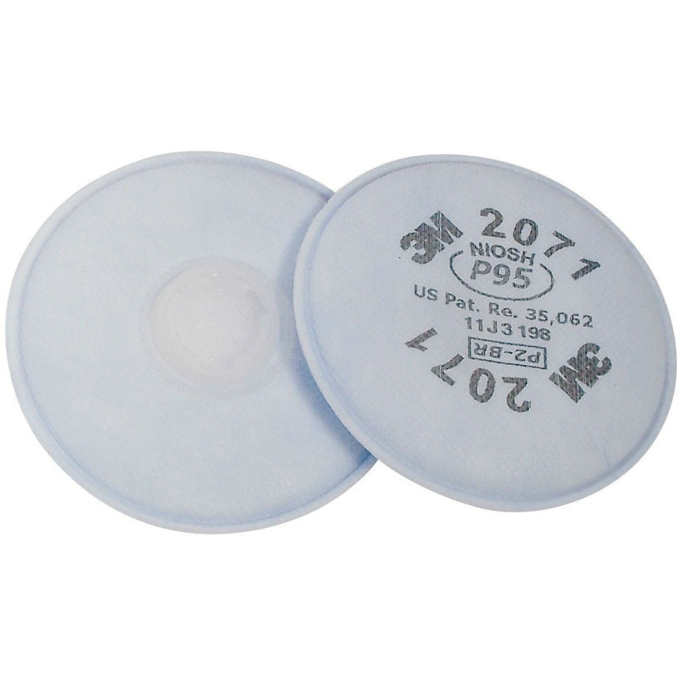 3M 2071 54356 Particulate Filter P95 Bayonet Reusable Respirator Filter (7000002058) (2 Pack)