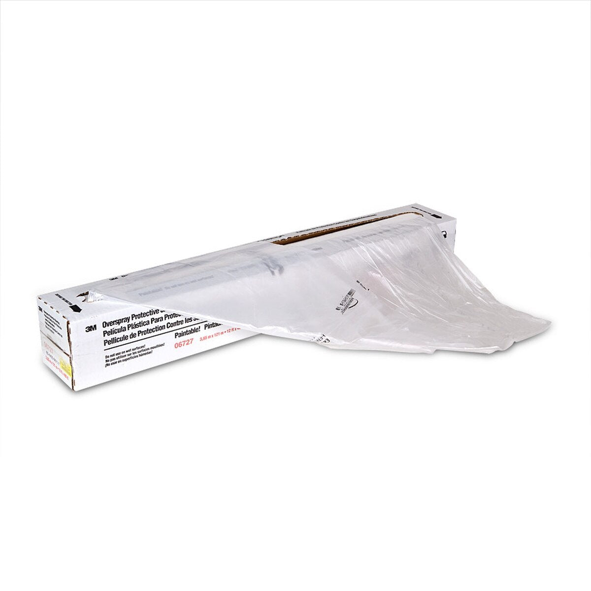 3M 06727 Overspray Protective Sheeting, Translucent, Tear Resistant, Durable, 12 ft x 400 ft (7000000350) - 2