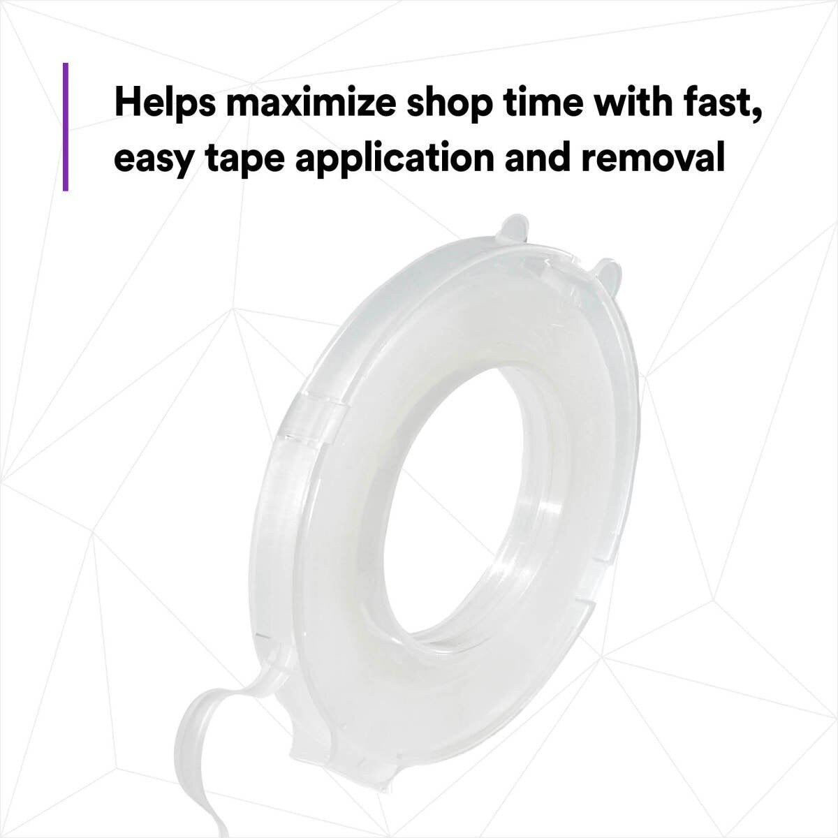 3M 06800 Smooth Transition Tape, Center Adhesive, Transparent, 1/4 in x 30 ft (7000000459) (60 Pack) - 9
