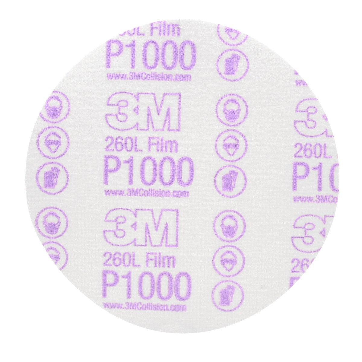 3M 260L 00969 Hookit Finishing Film Abrasive Disc, P1000, 6 in, Clear Coat Sanding, Paint Finishing, Defect Removal (7000000568) (400 Pack)