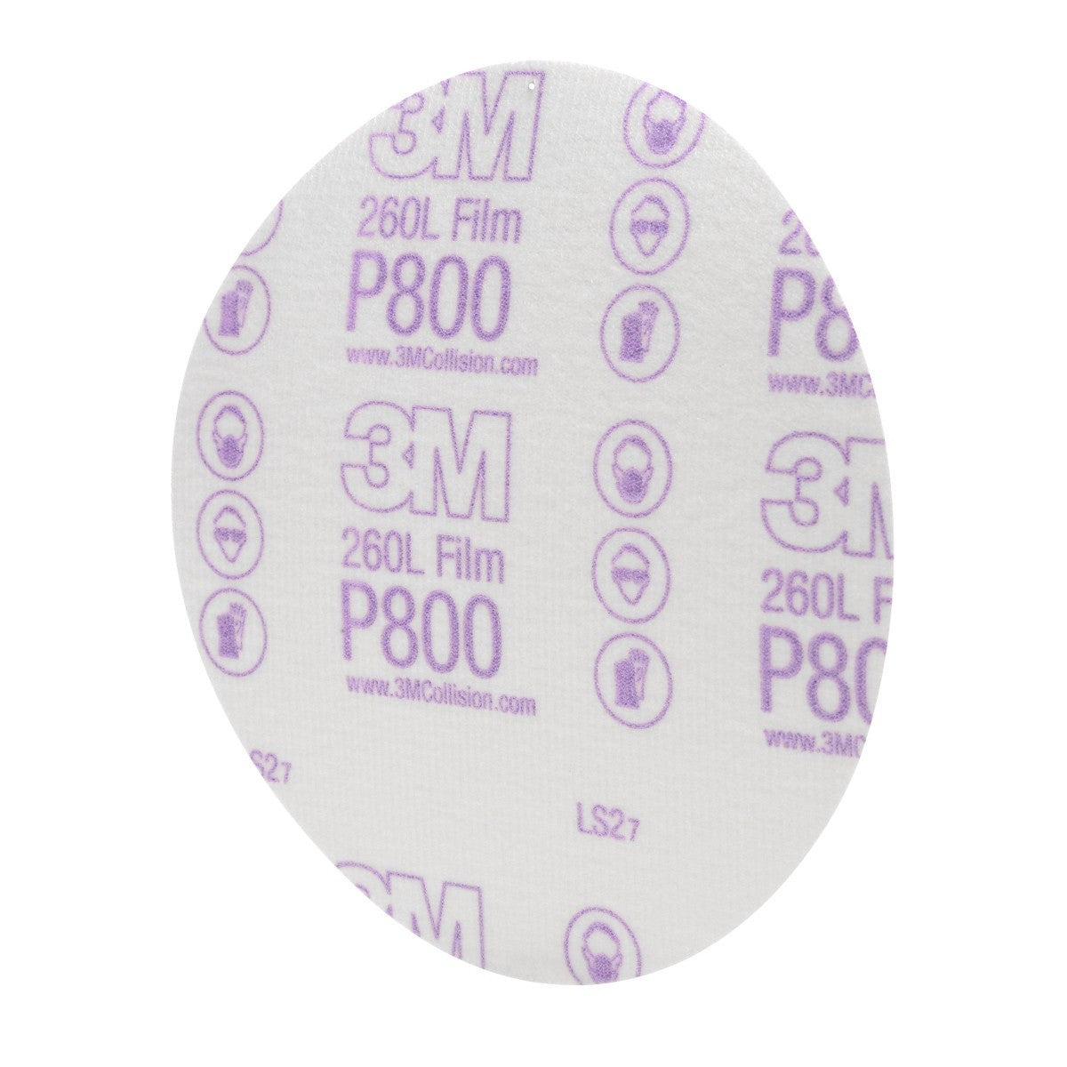 3M 260L 00970 Hookit Finishing Film Abrasive Disc, P800, White, 6 in (7000000569) (400 Pack) - 5