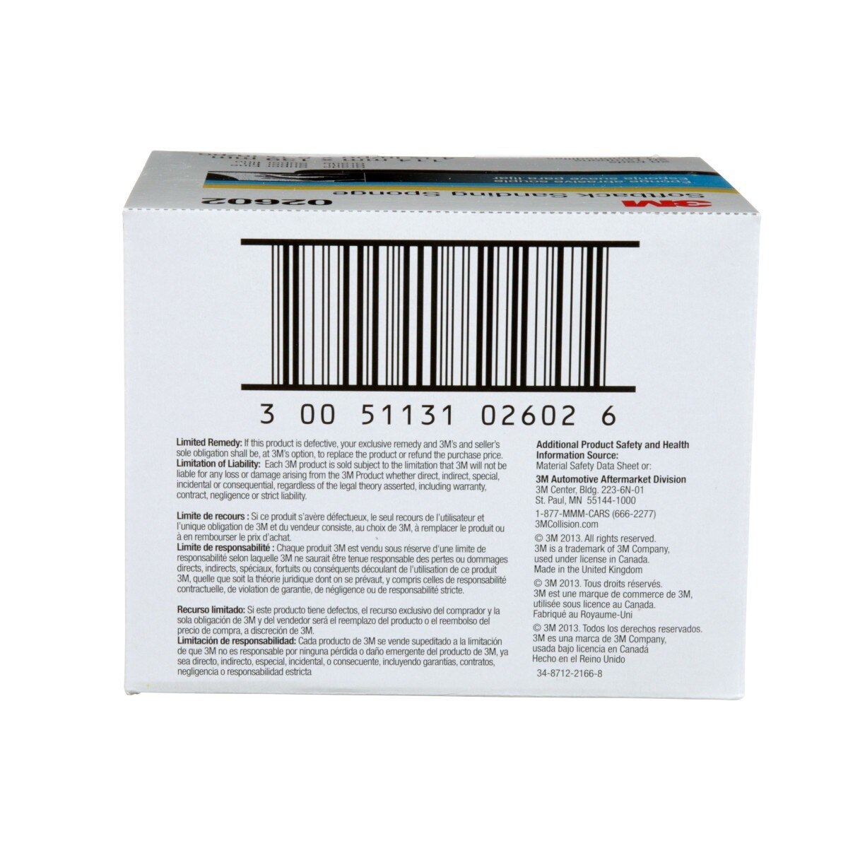 3M 02602 2602 Softback Sanding Sponge Superfine Gray 4-1/2 in x 5-1/2 in Wet or Dry Hand Sanding (7000000588) (120 Pack) - 10