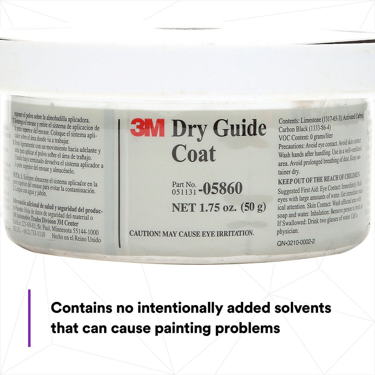 3M 05860 5860 Dry Guide Coat Cartridge Refill, Carbon Black Powder, Dark Gray, 1.75 oz 50 g (7000000596) (10 Pack) - 3