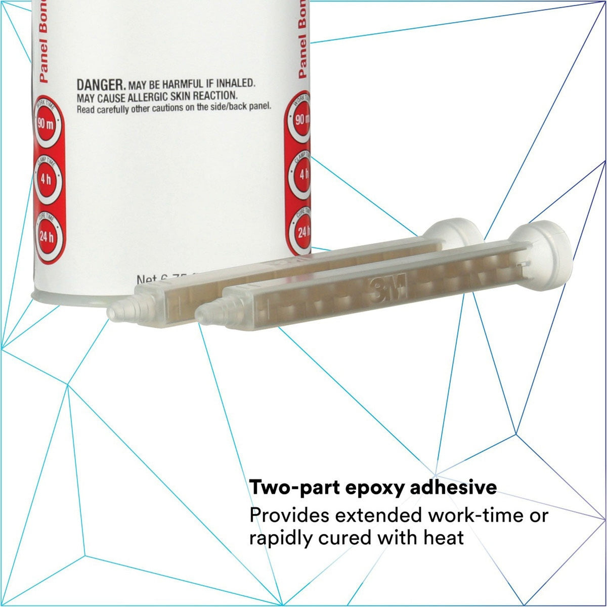3M 08115 Panel Bonding Adhesive Two-Part Epoxy, Black, 200 mL Cartridge for Auto Body Panels, Bonds Steel, Aluminum, SMC & FRP (08115) (7000000610) (6 Pack) - 7