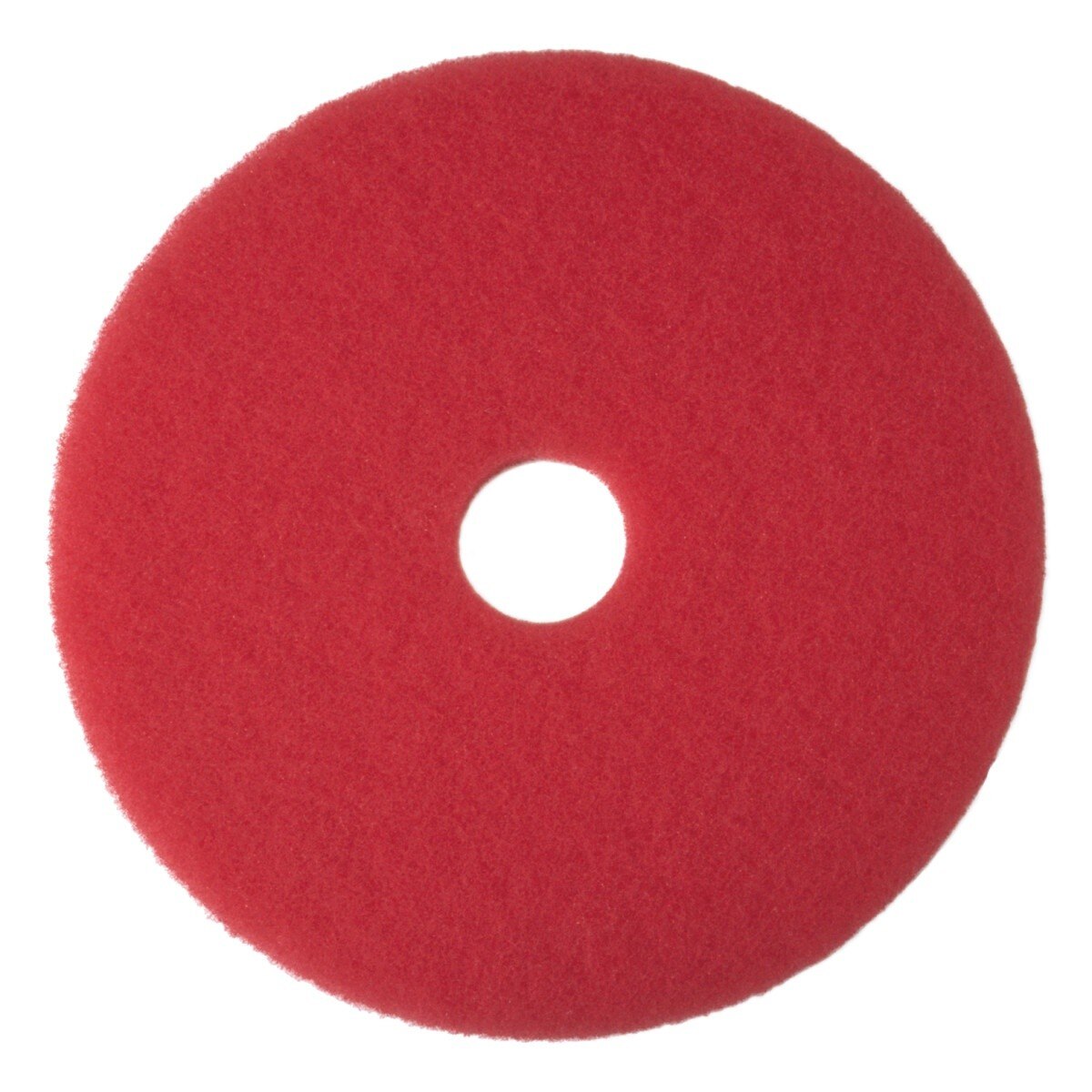 3M 5100 Red Buffer Pad, Red, 15 in Round, Center Hole, 175-600 RPM, Spray Buffing (7000000679) (5 Pack)