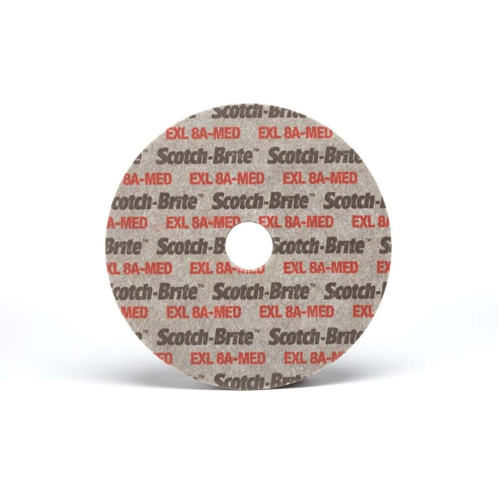 3M XL-UW Scotch-Brite EXL Unitized Wheel, 3 in x 1/4 in x 3/8 in 8A MED (7000000700) (40 Pack)