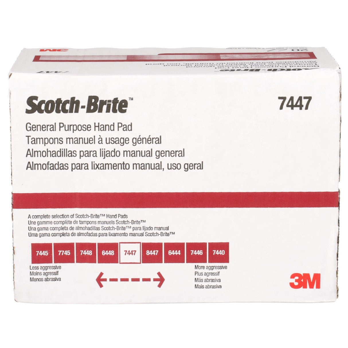 3M 04029 HP-HP 7447 Scotch-Brite General Purpose Hand Pad, Very Fine, Maroon, 6 in x 9 in, Aluminum Oxide, Surface Preparation, Scuffing, Blending, Cleaning (7000000728) (20 Pack) - 10