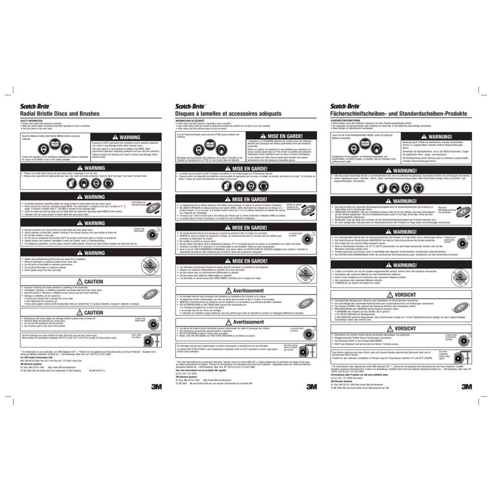 3M RB-ZB Scotch-Brite Radial Bristle Disc 1 in x 1/8 in, 50 Grit for Cleaning and Surface Conditioning (7000000761) (24 Pack) - 8