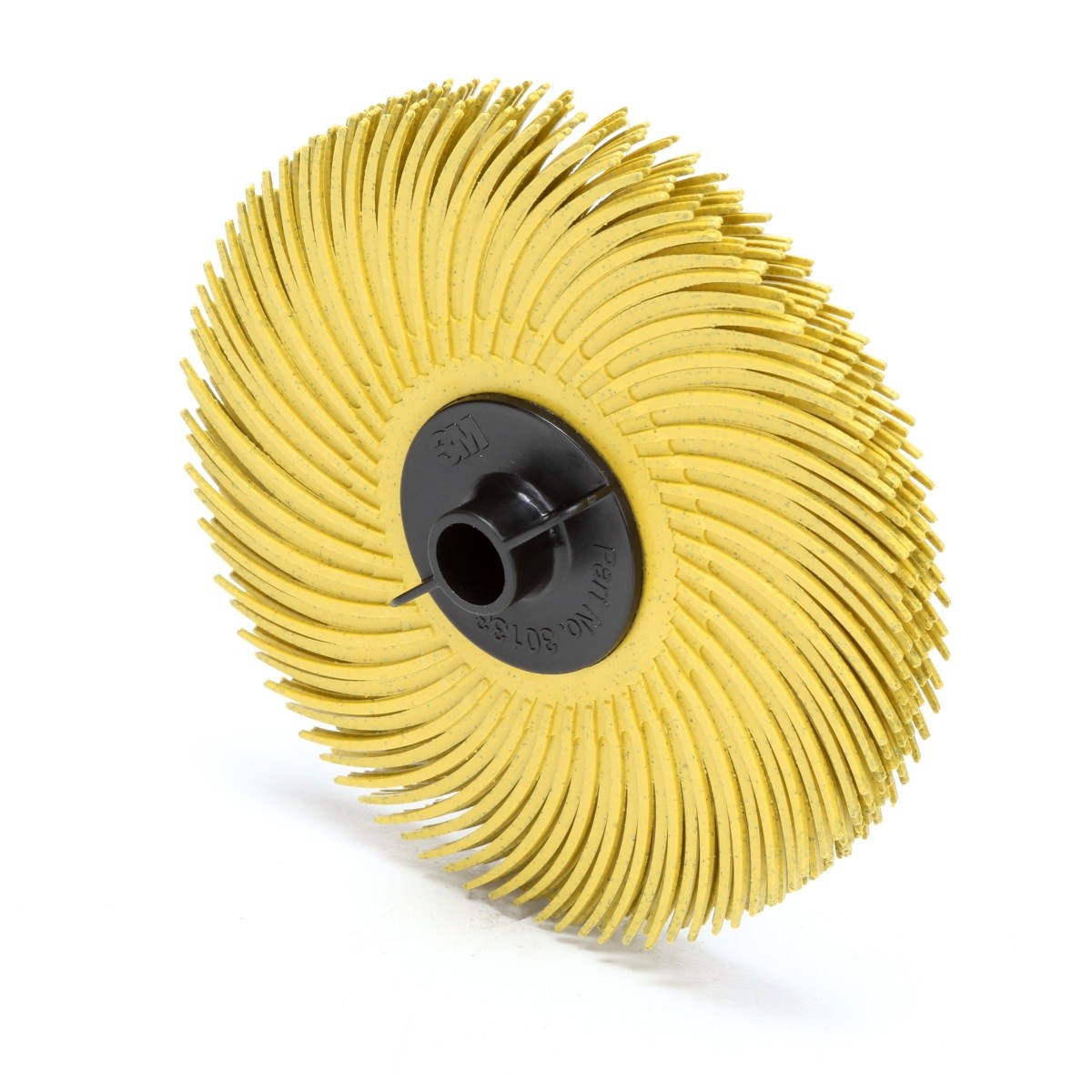 3M RB-ZB Scotch-Brite Radial Bristle Disc, 3 in x 3/8 in, 80 Grit, Yellow (7000000771) (80 Pack) - 3