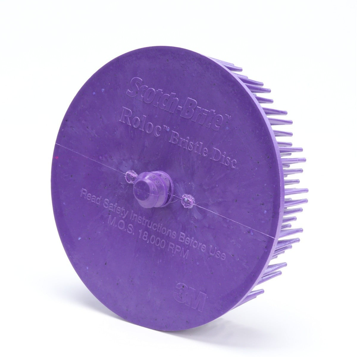 3M 07537 Scotch-Brite Roloc Body Mans Bristle Disc, Ceramic 36 Grit, Purple, 3 in (7000000777) (18 Pack) - 3