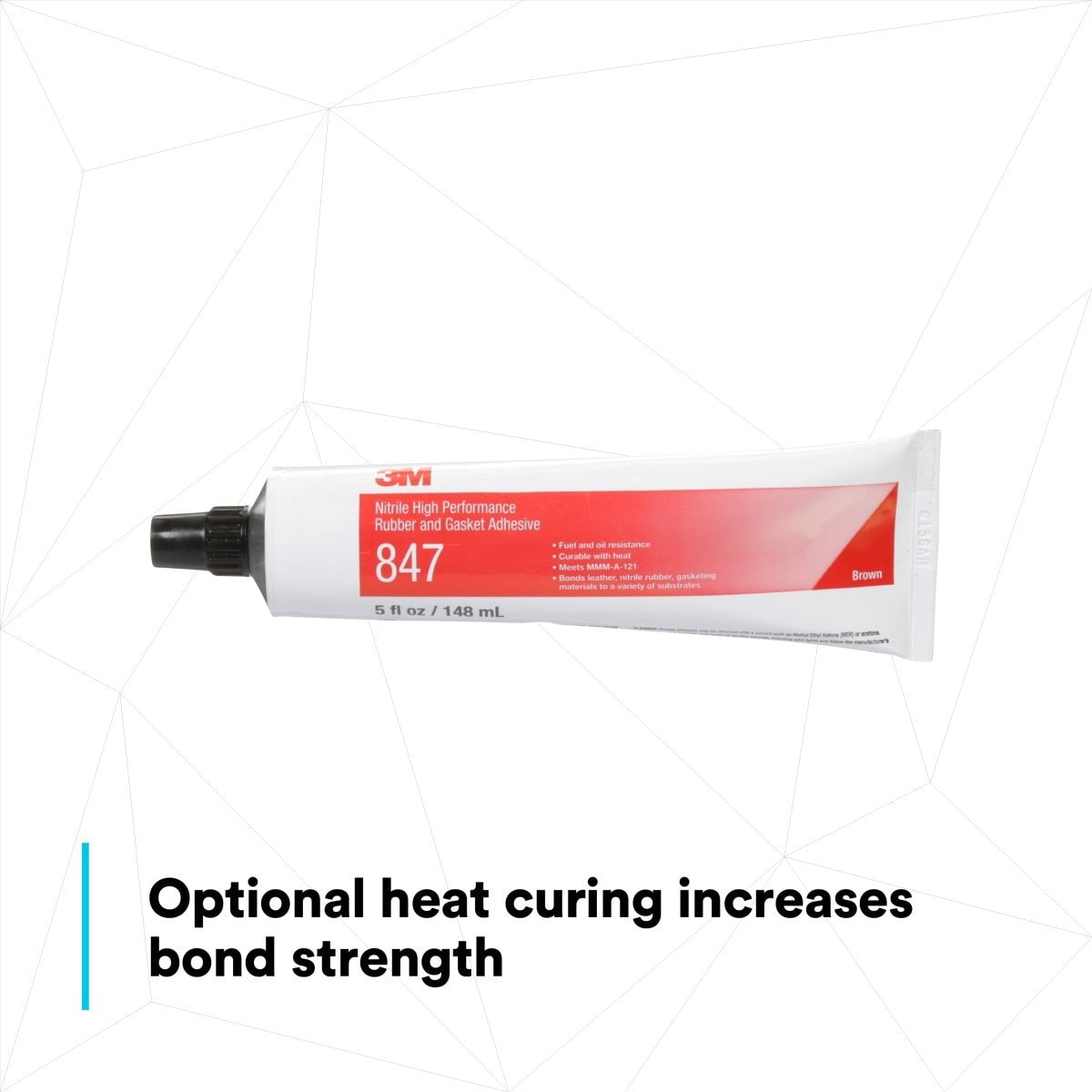 3M Nitrile High Performance Rubber and Gasket Adhesive 847, Brown, 5 oz Tube (847) (7000000794) (36 Pack) - 5