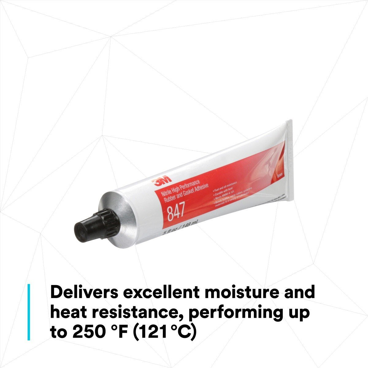 3M Nitrile High Performance Rubber and Gasket Adhesive 847, Brown, 5 oz Tube (847) (7000000794) (36 Pack) - 6