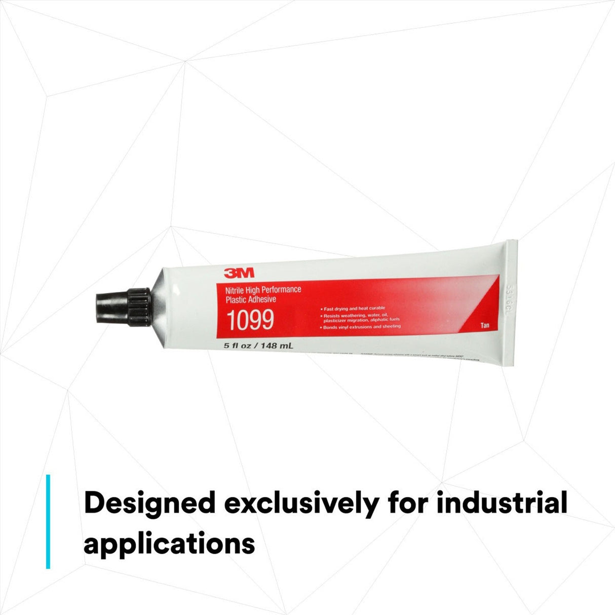 3M Nitrile High Performance Plastic Adhesive 1099, Tan, 5 fl oz Tube (1099) (7000000796) (Case of 36) (36 Pack) - 5