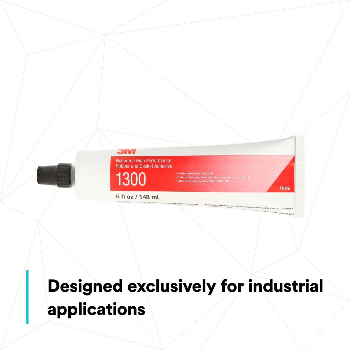 3M 1300 Neoprene High Performance Rubber and Gasket Adhesive, Yellow, 5 fl oz Tube (7000000799) (36 Pack) - 3