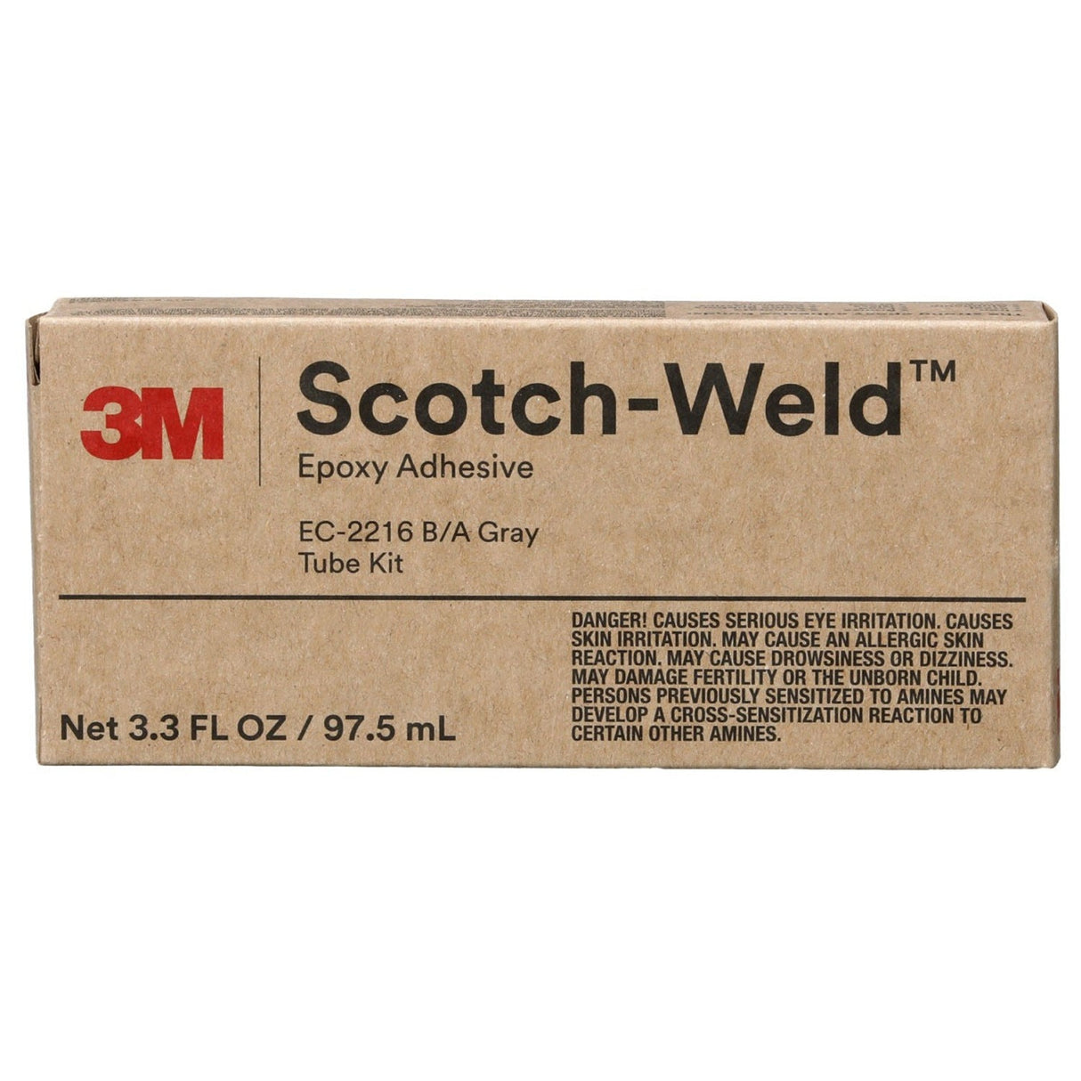 3M 2216 Epoxy Adhesive, Gray, Part B/A Tube Kit, 2 fl oz (59.1 mL) (7000000812) (36 Pack) - 5