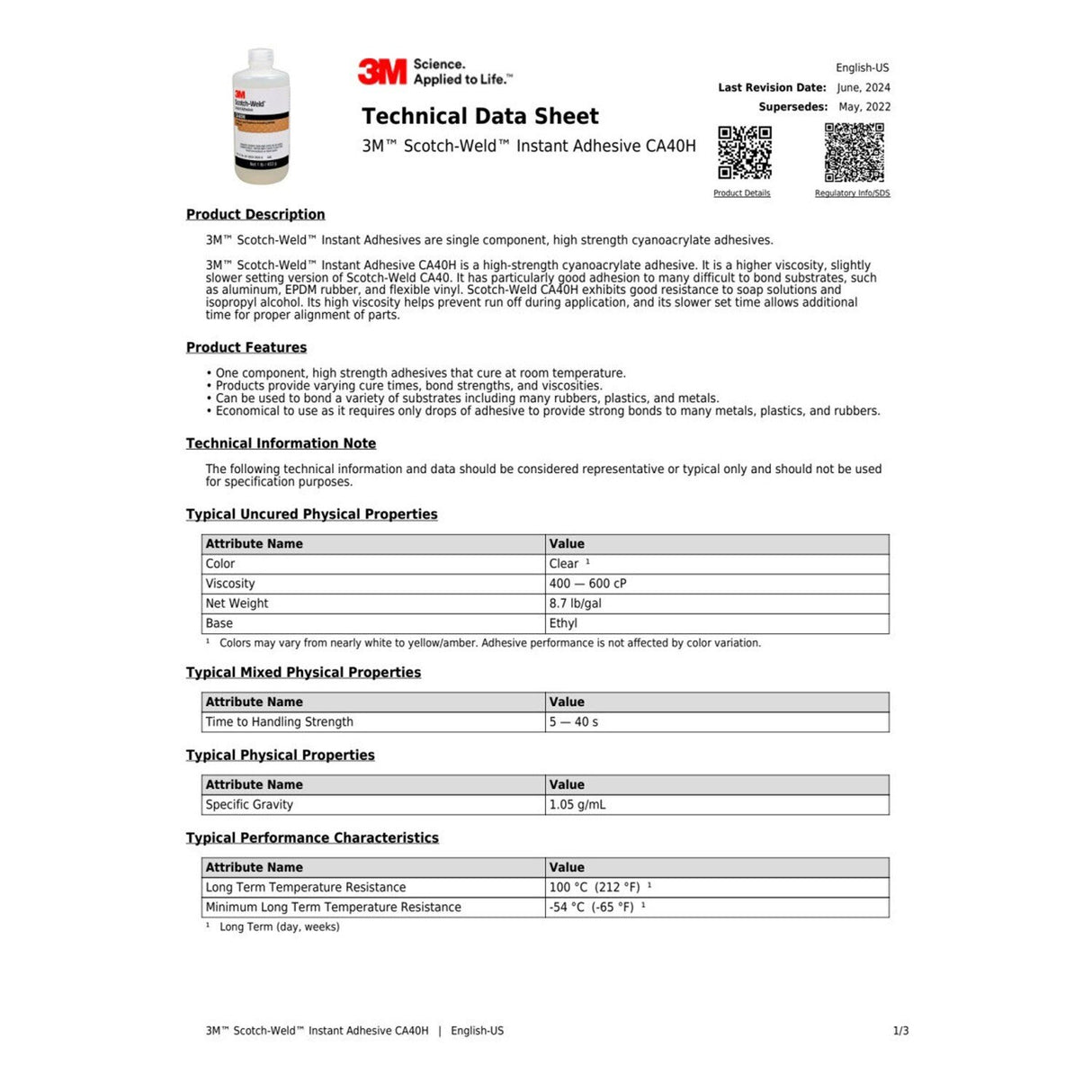 3M Scotch-Weld Instant Adhesive, Clear, 1 fl oz Bottle (CA40H) (7000000895) (12 Pack) - 2