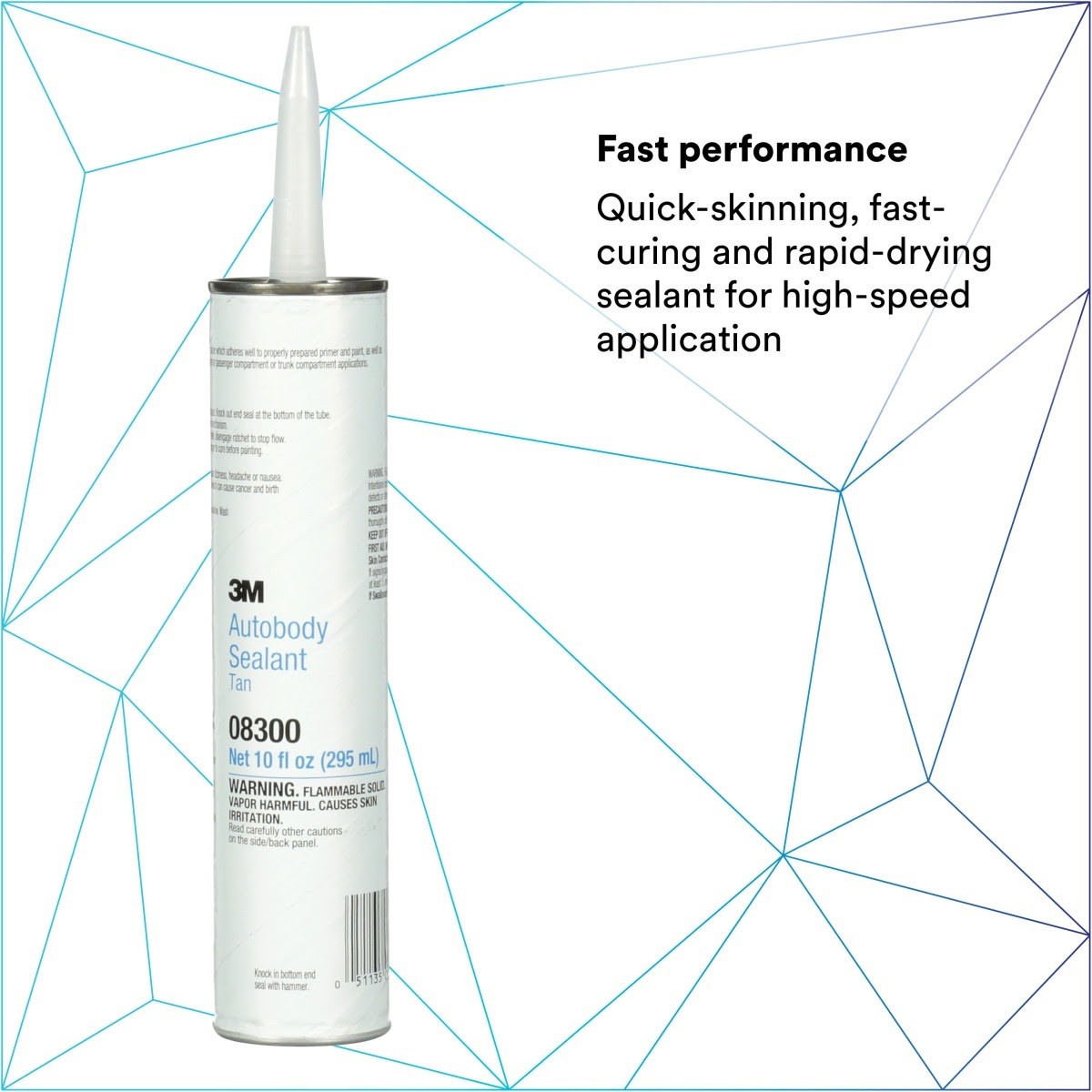 3M 08300 Ultrapro Autobody Sealant, Tan, 1/10 gal Cartidge (7000000946) (12 Pack) - 6