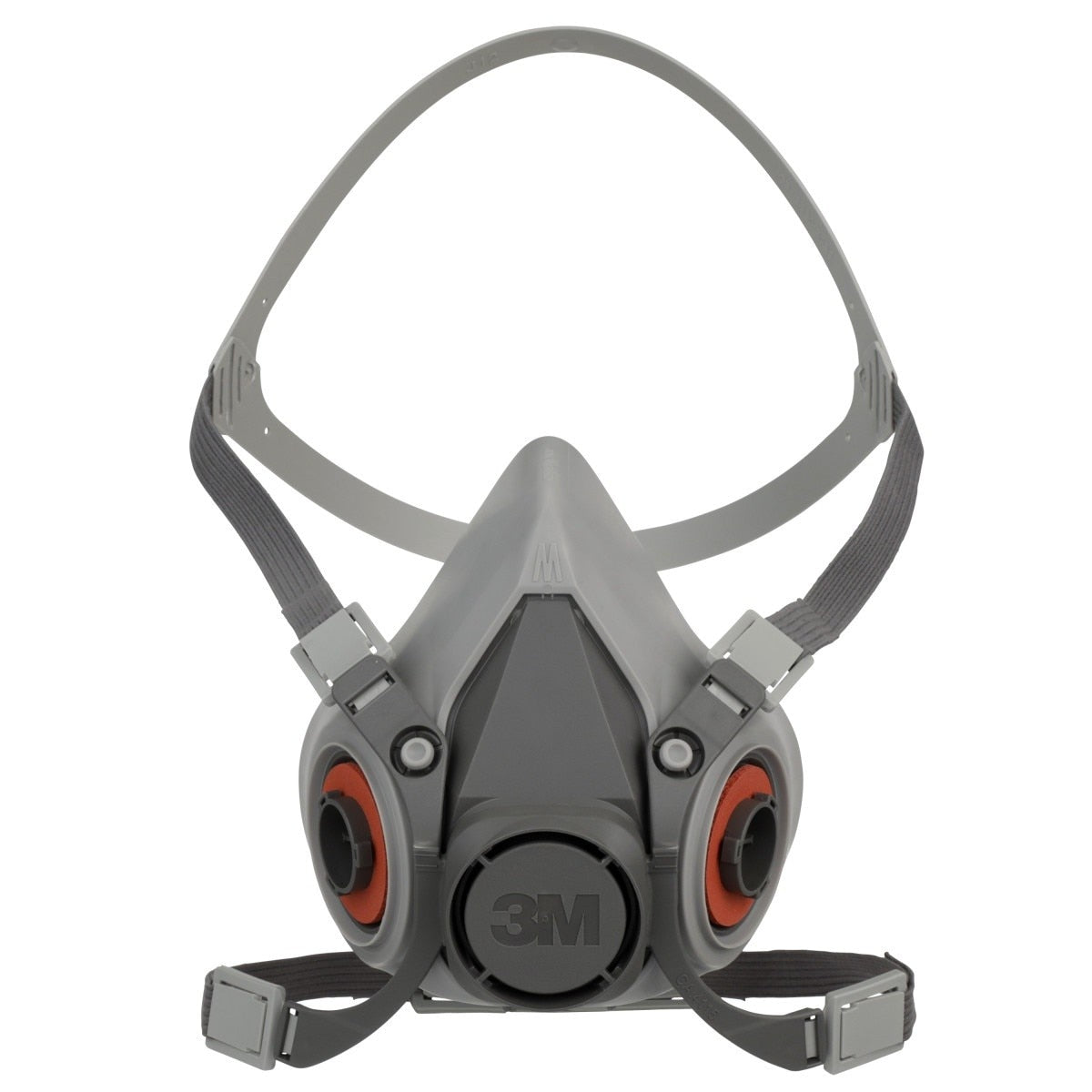 3M 07025 6200 Half Facepiece Reusable Respirator, 6000 Series, Medium, Bayonet Connection, NIOSH Approved, Dual Airline Compatible (7000001933)