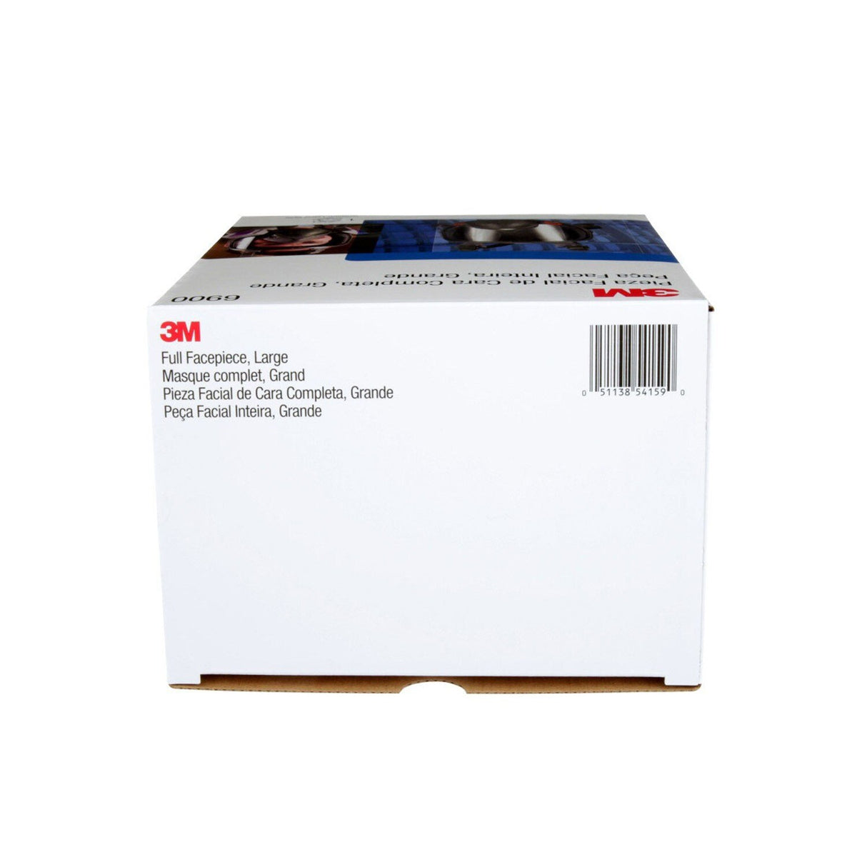 3M 54159 Full Facepiece Reusable Respirator 6000 Series, Large, Silicone Face Seal, Bayonet Connection, ANSI High Impact Eye Protection, NIOSH Approved (6900) (7000002037) (4 Pack) - 5